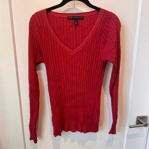 White House Black‎ Market Crimson Ribbed Top